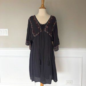 KNOX ROSE BLUE EMPIRE WAIST FLOWY DRESS